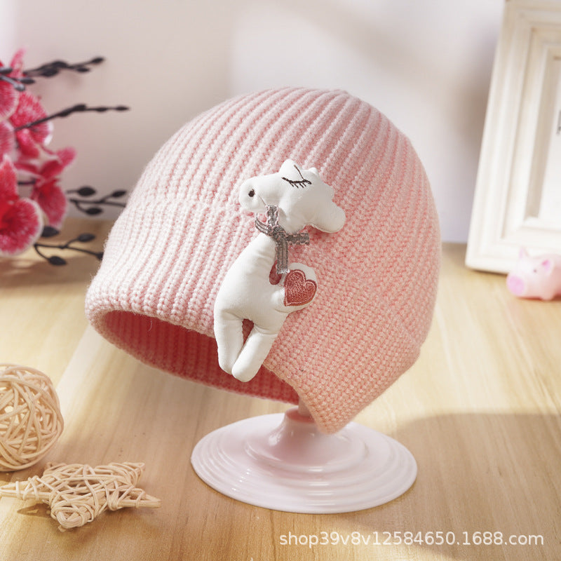 Wholesale Cashmere Kids Giraffe Cute Knitted Hat